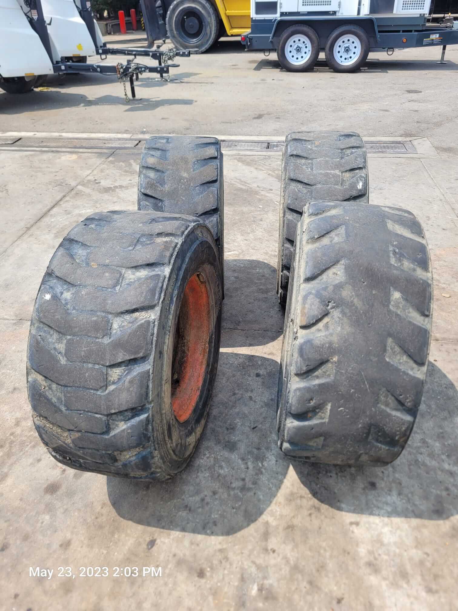 Used Skid Steer Tires with Rims - Set of 4