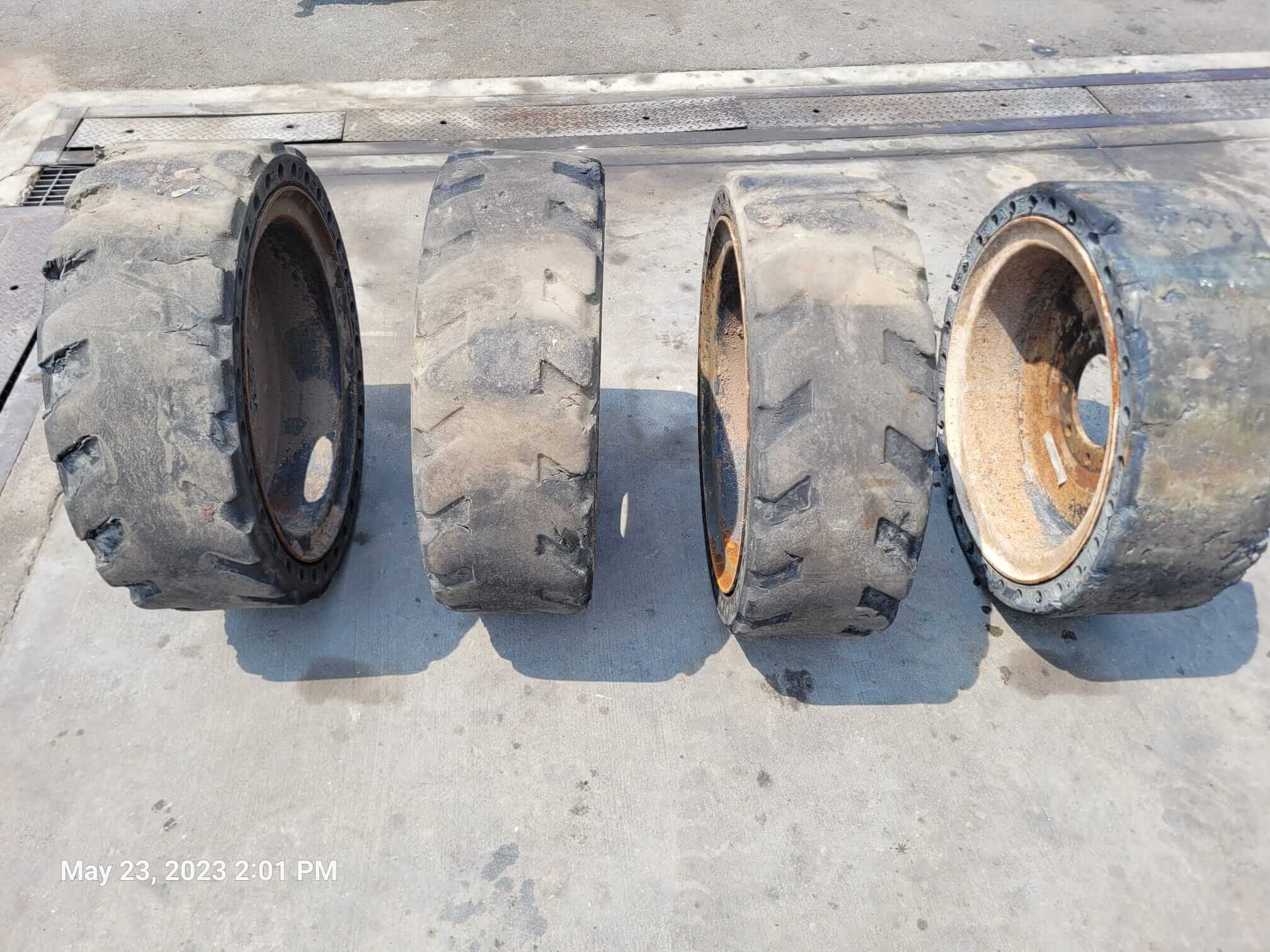 Used Skid Steer Tires with Rims - Set of 4
