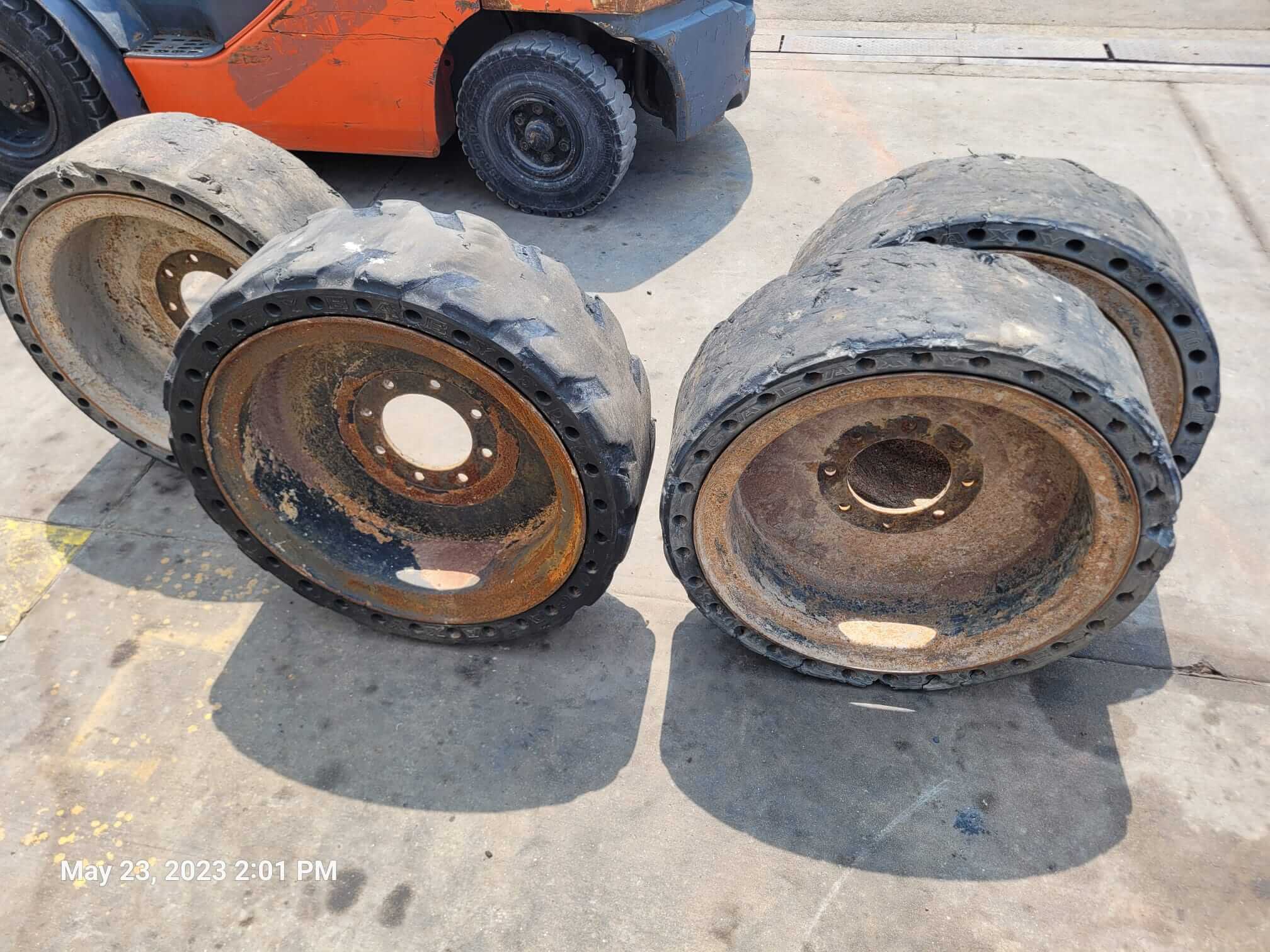 Used Skid Steer Tires with Rims - Set of 4