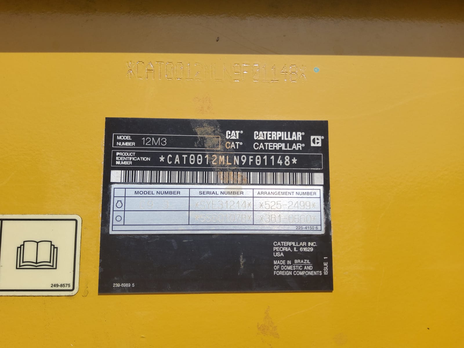 2019 CAT 12M3 Motor Grader