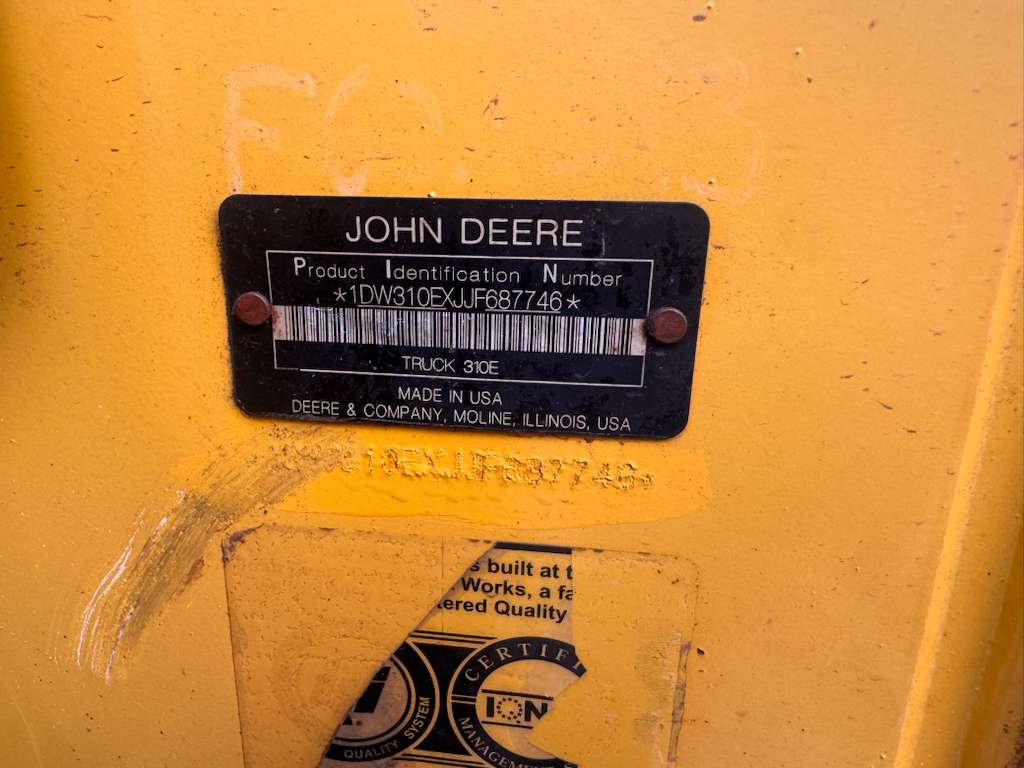2018 John Deere 310E Articulated Dump Truck