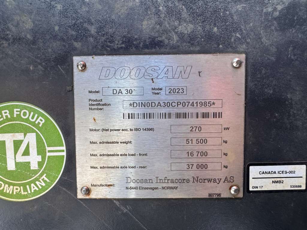 2023 Doosan DA30 Articulated Dump Truck