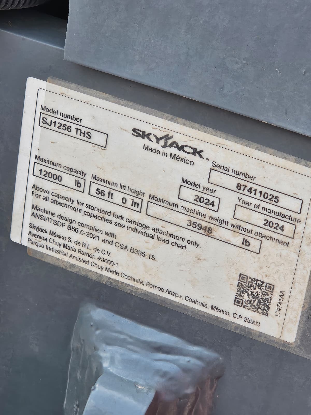 2024 Skyjack SJ1256THS Telehandler