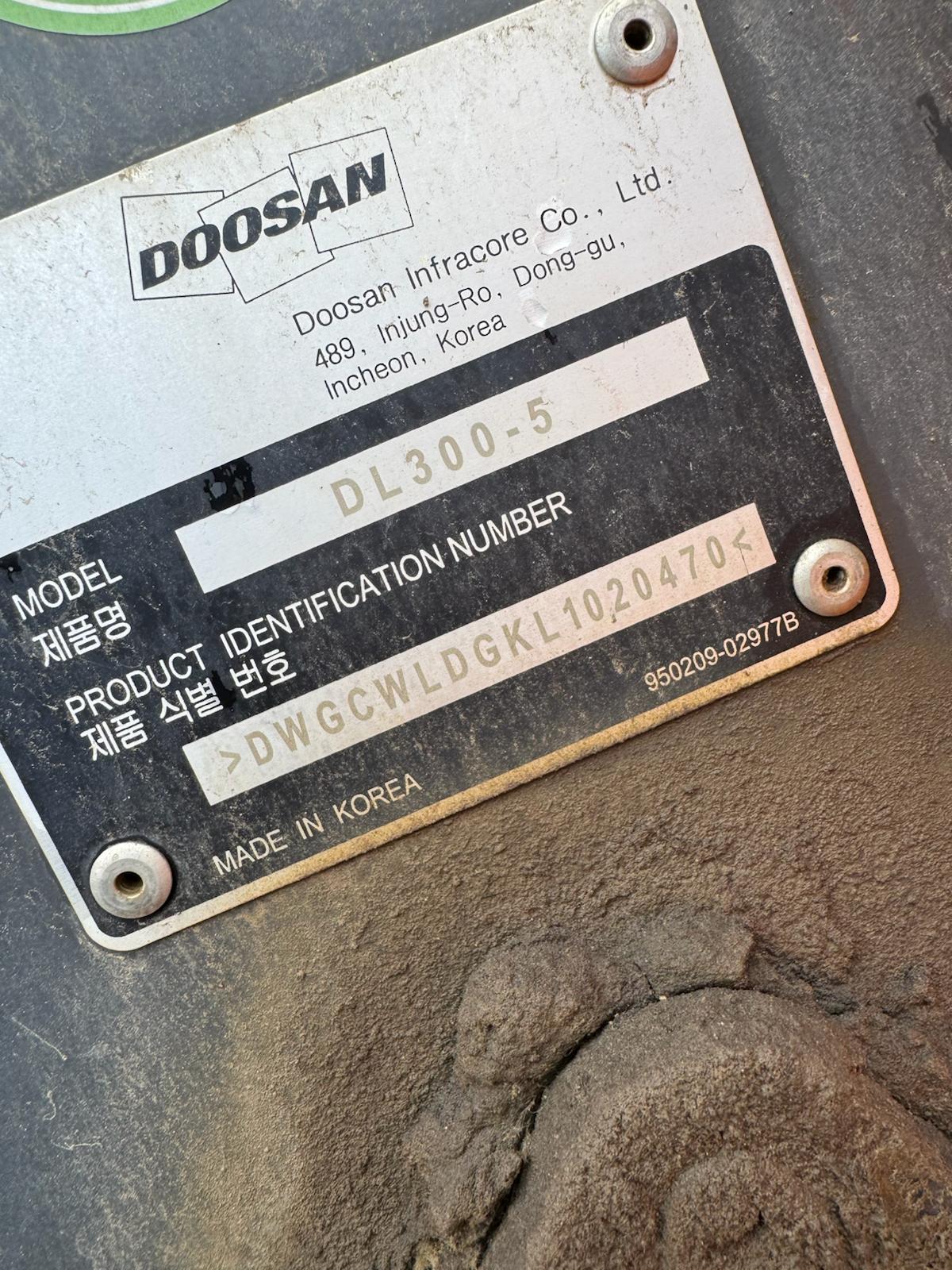2020 Doosan DL300-5 Wheel Loader