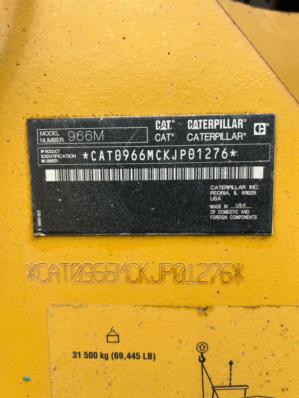 2016 CAT 966M Wheel Loader