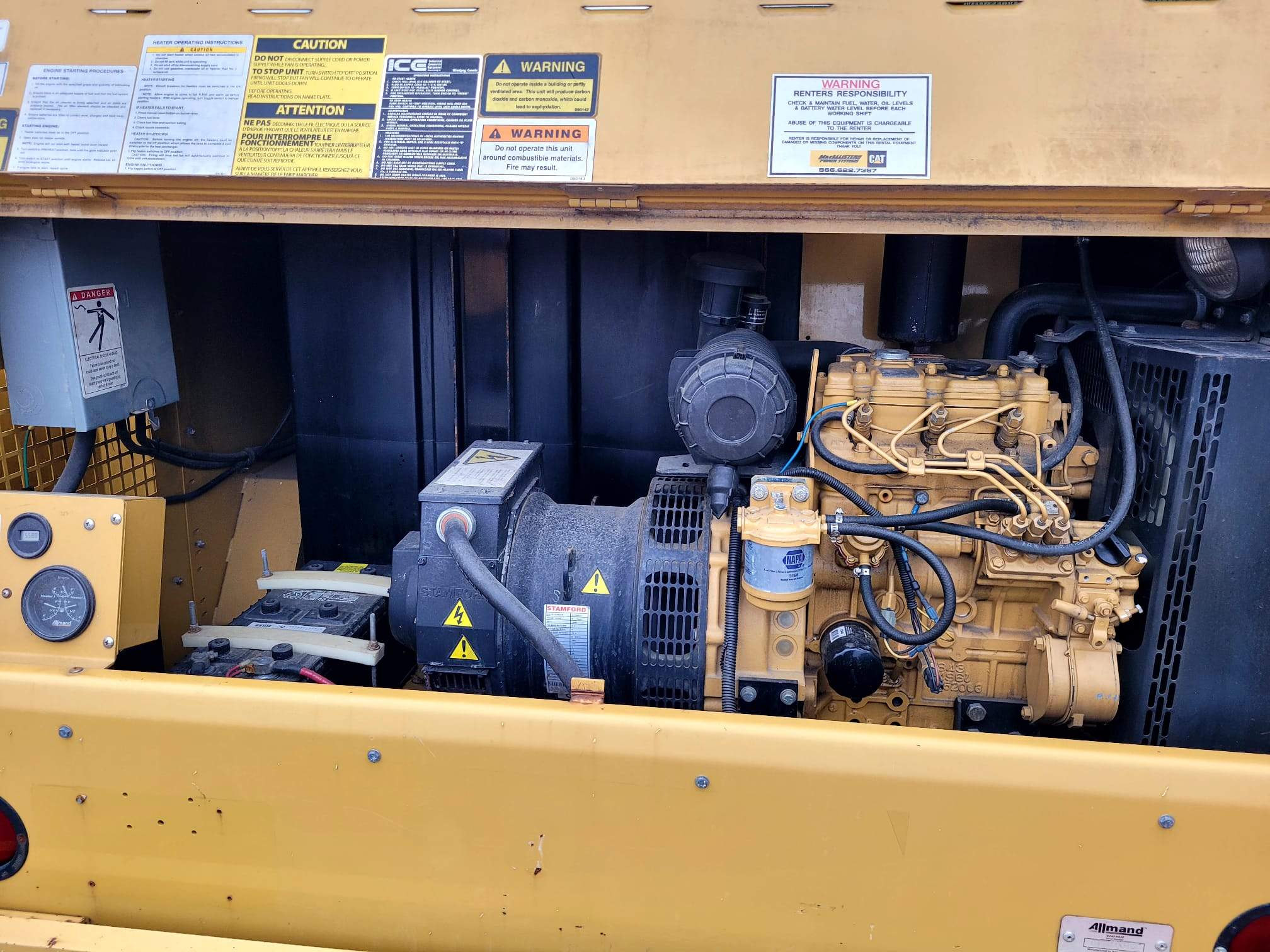 2011 Allmand Maxi Heat MH1000 Portable Heater-Hours: 5,589