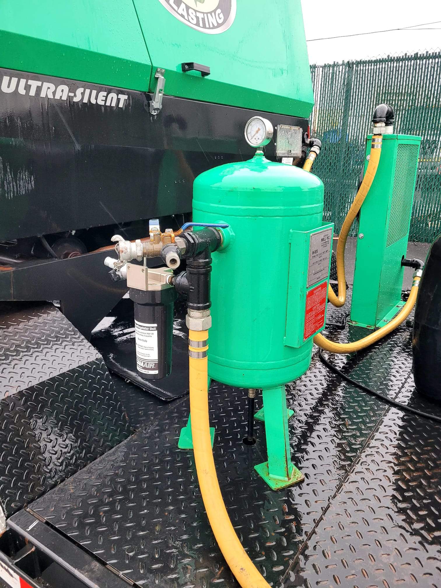 2018 Dustless Blasting DB800M Unit with Air Compressor and Trailer