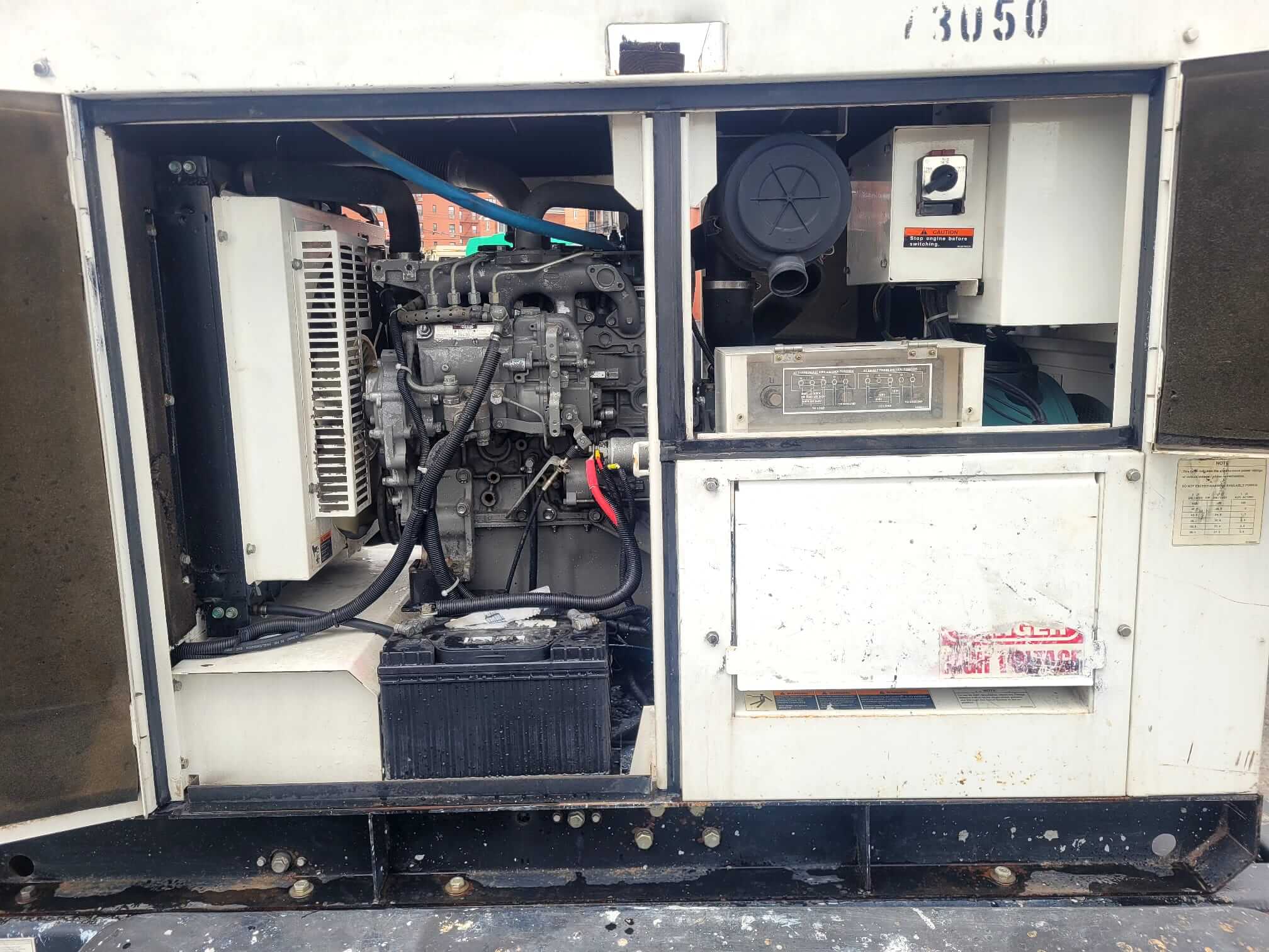2007 MQ Whisperwatt DCA-45SSIU3 (45kva) Towable Generator