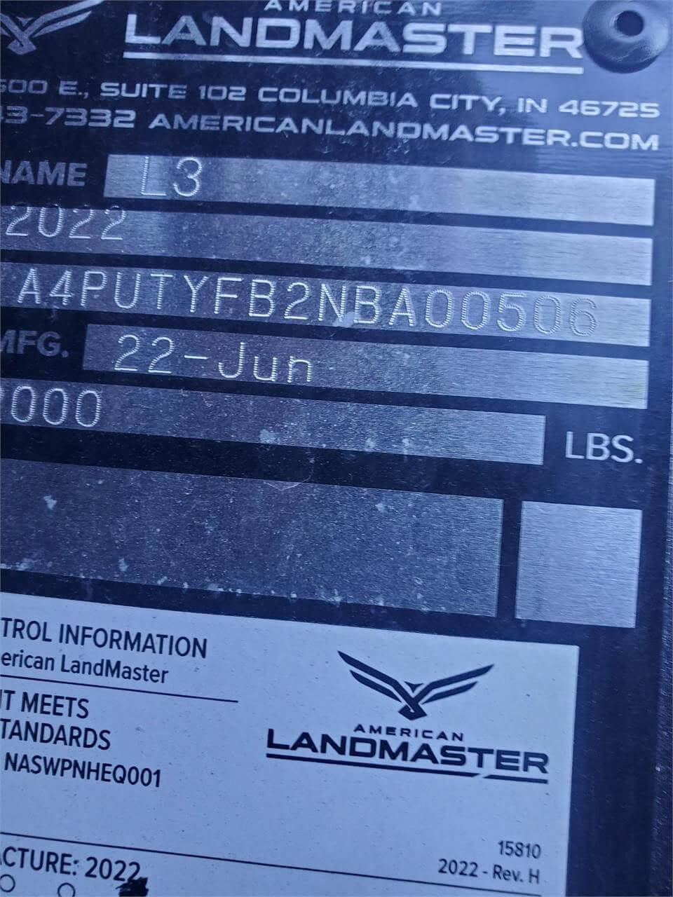 2022 American Landmaster L3 Utility Vehicle (2X4)-New