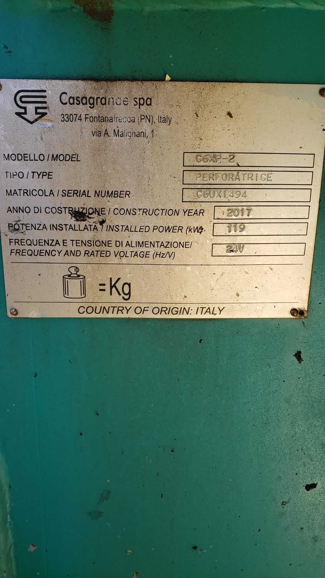 2017 Casagrande C6XP-2 Hydraulic Crawler Drilling Rig