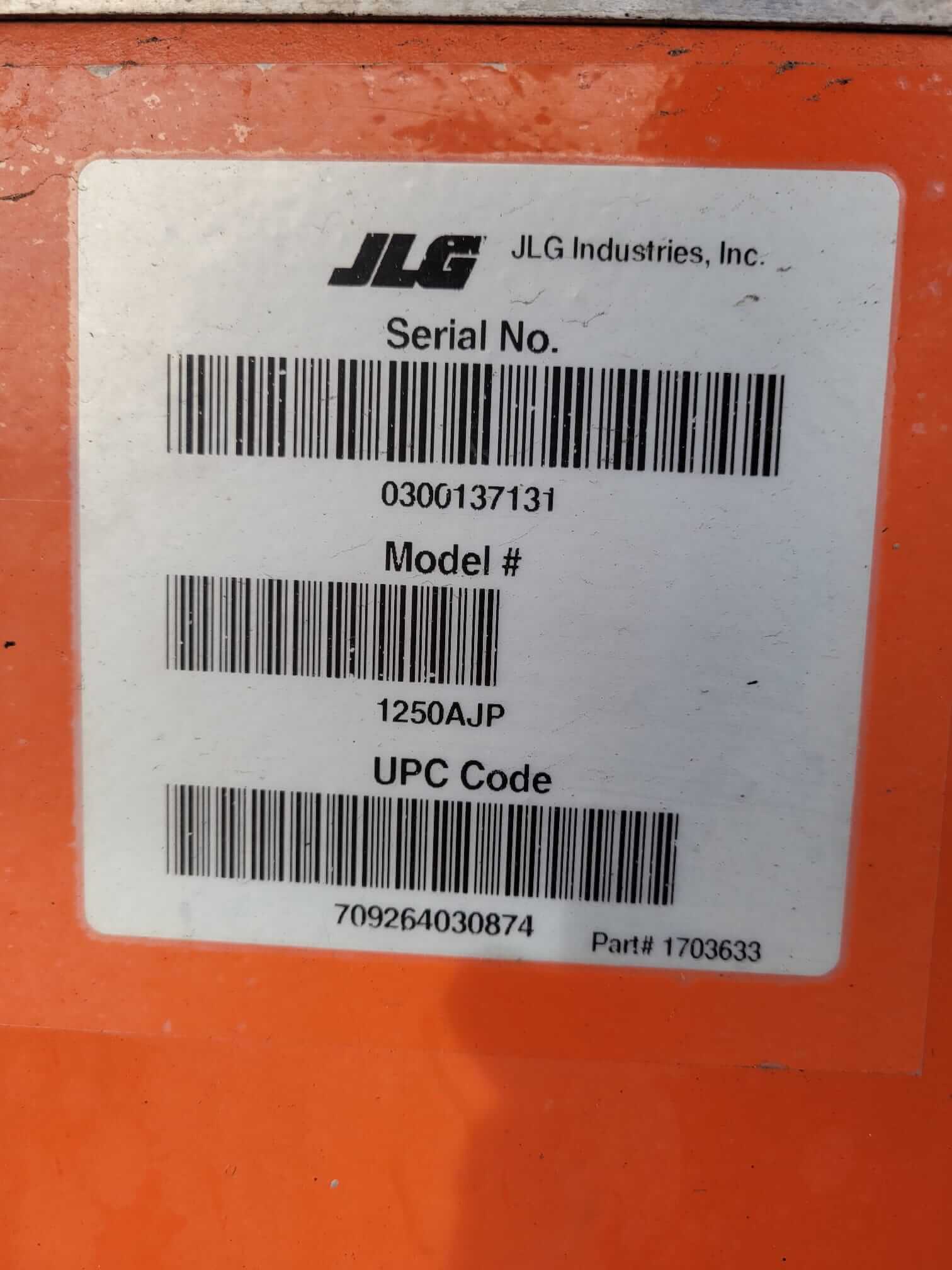 2009 JLG 1250AJP Articulating Boom Lift