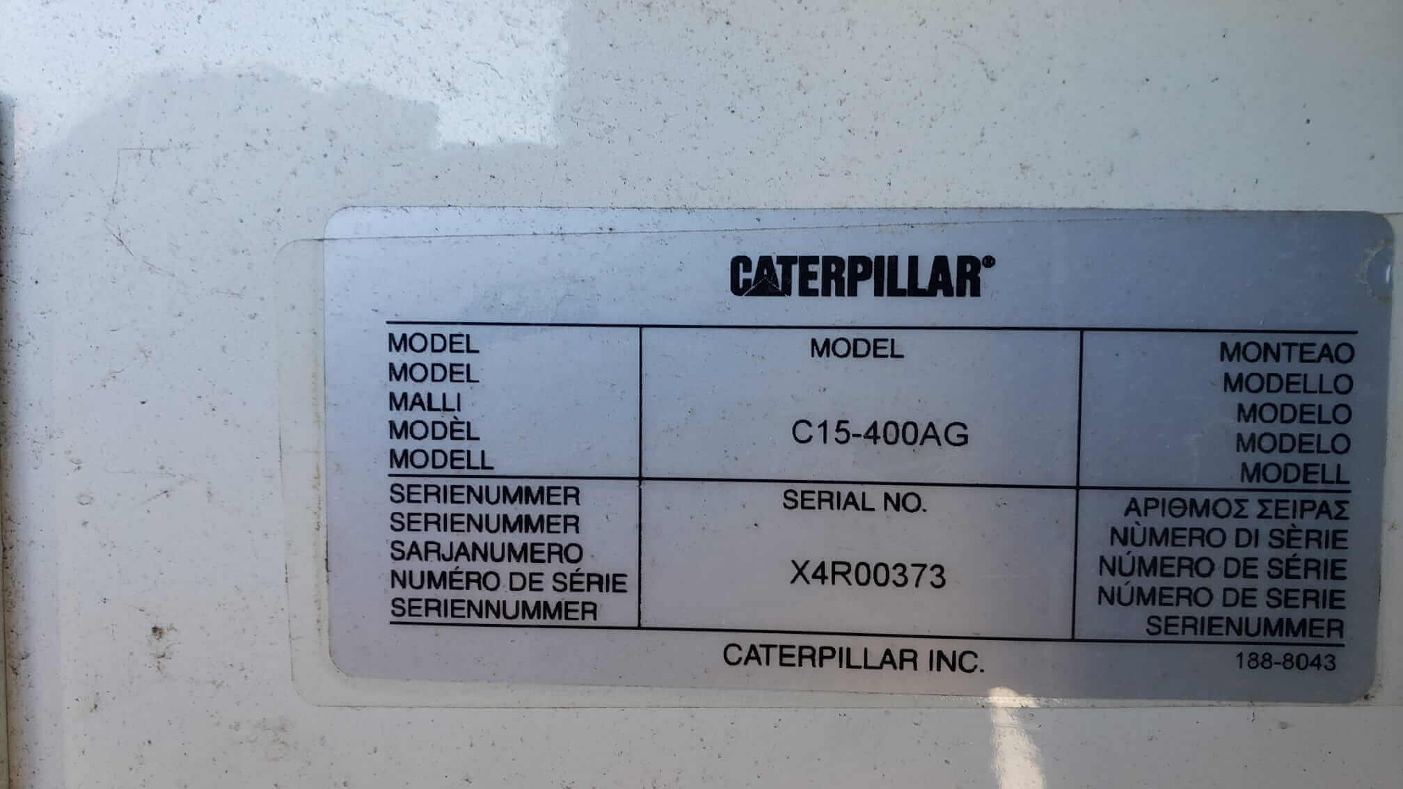 2008 Caterpillar XQ400 Towable Generator