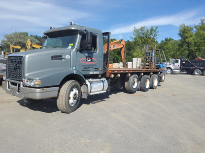 2004 Volvo VHD Flatbed with Princeton PB50 Truck Mounted Forklift