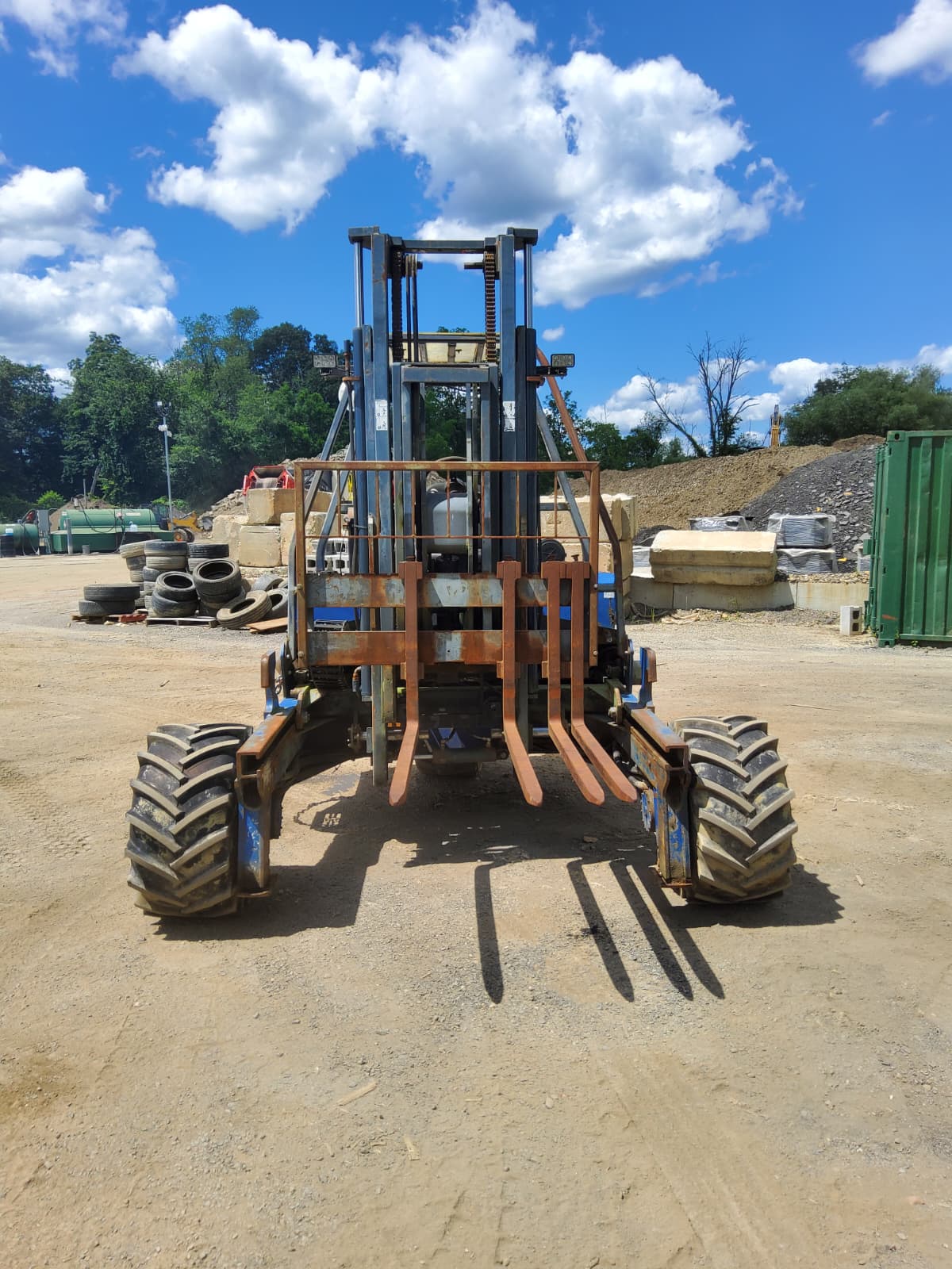 2004 Volvo VHD Flatbed with Princeton PB50 Truck Mounted Forklift