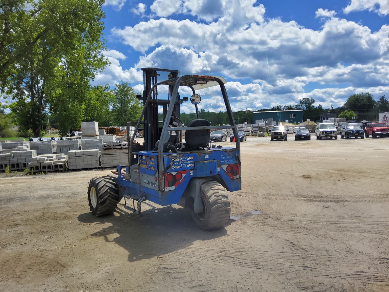 2004 Volvo VHD Flatbed with Princeton PB50 Truck Mounted Forklift