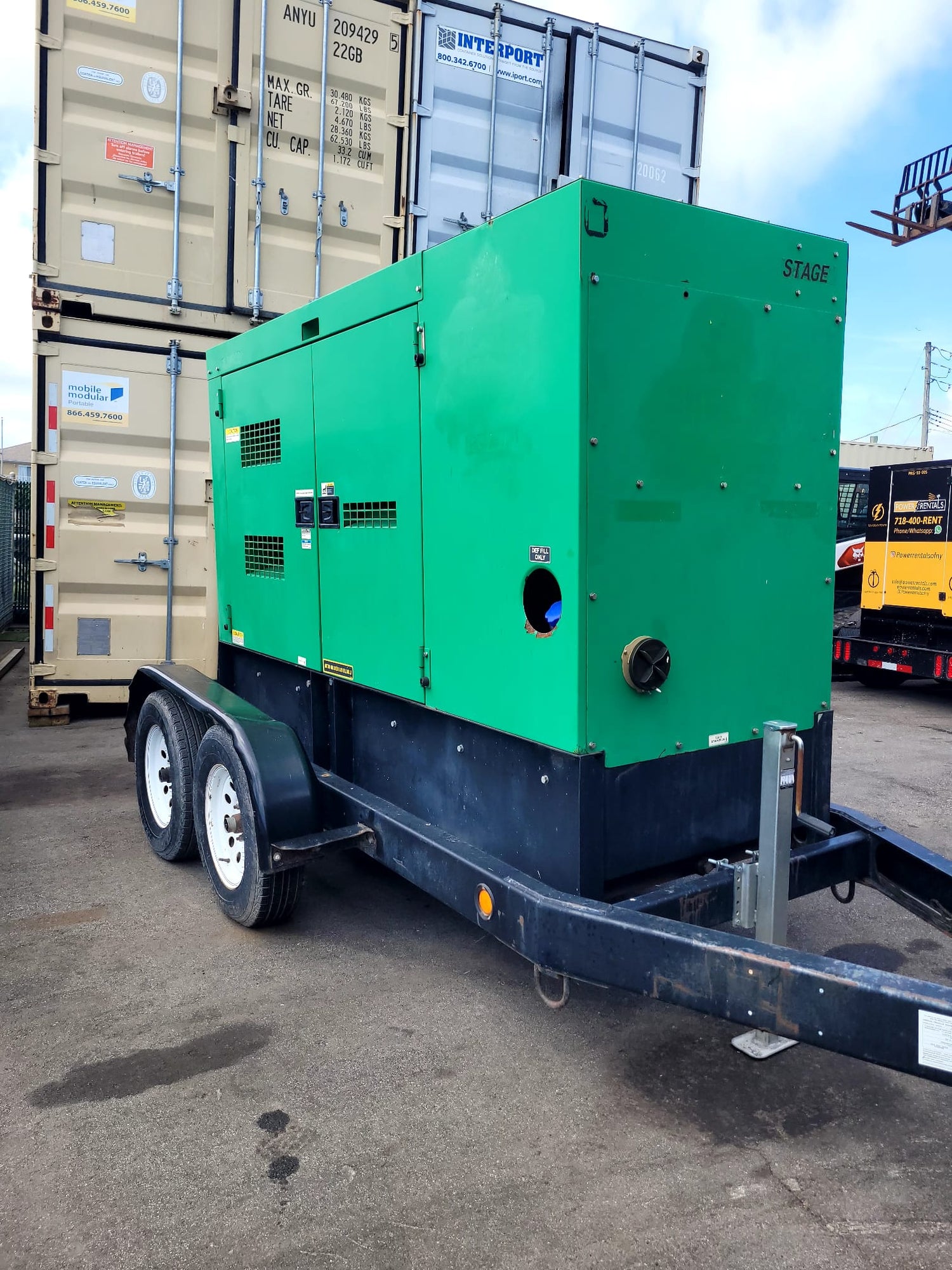 2016 MQ Whisperwatt DCA70SSIU4F Towable Generator-70kva