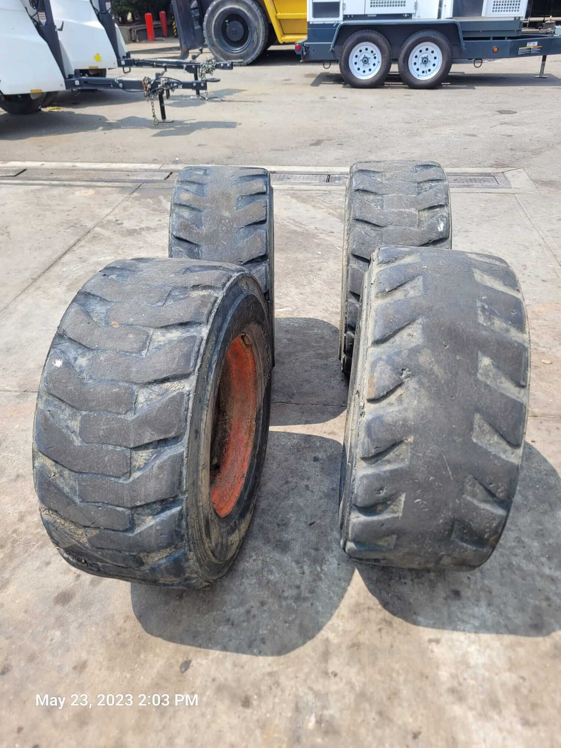 Used Skid Steer Tires with Rims - Set of  4