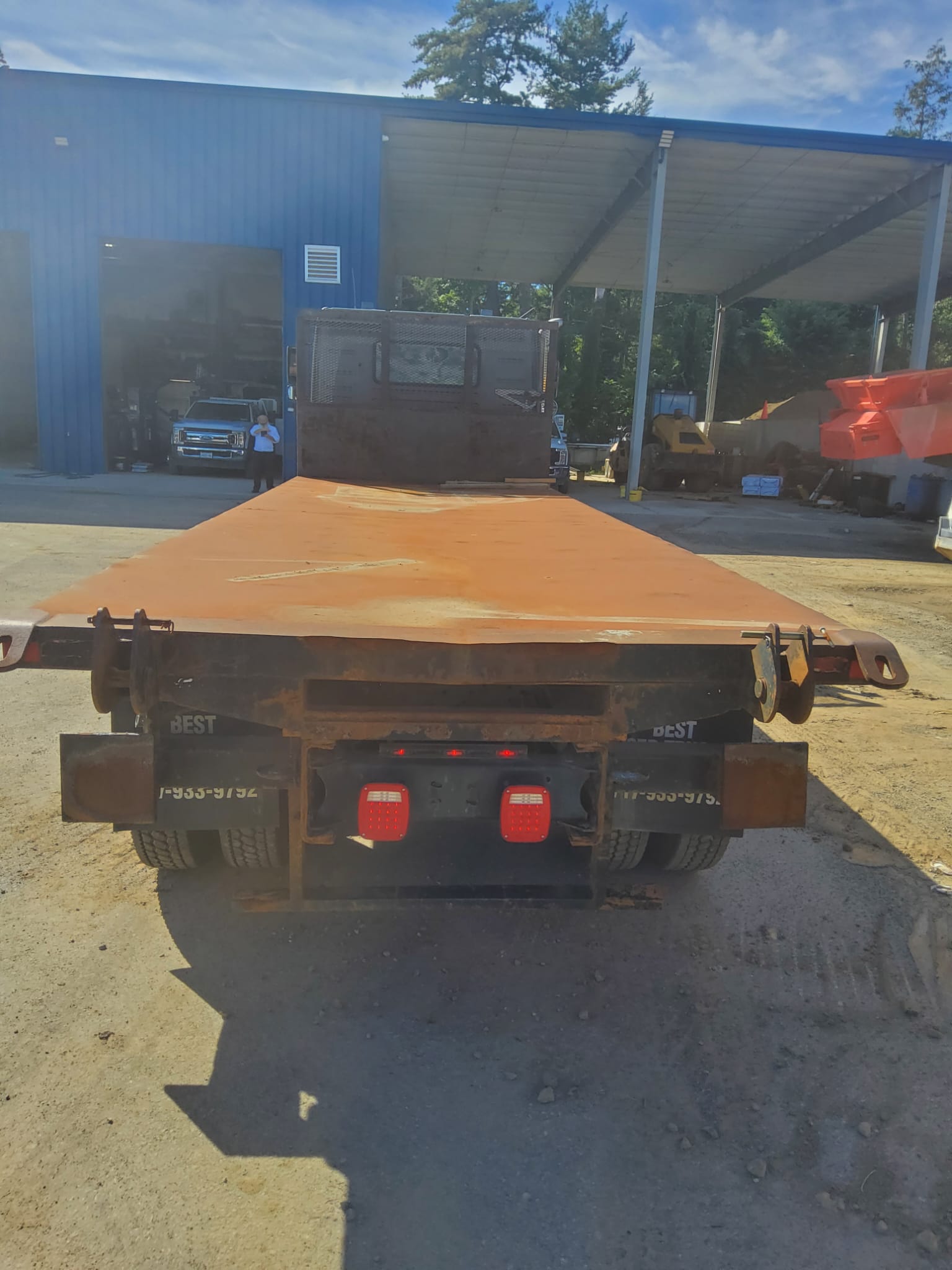 2004 Volvo VHD Flatbed with Princeton PB50 Truck Mounted Forklift