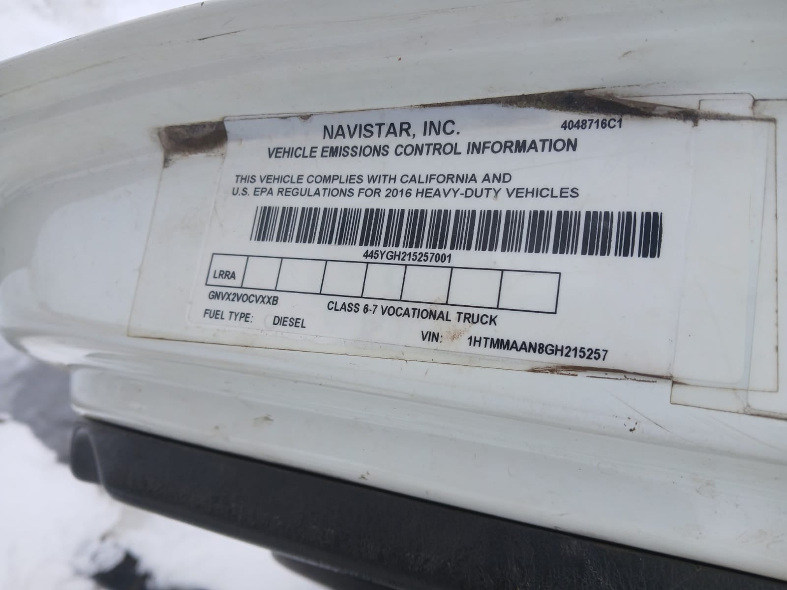 2016 International Durastar 4300 Mechanic Service/Utility Truck with Crane