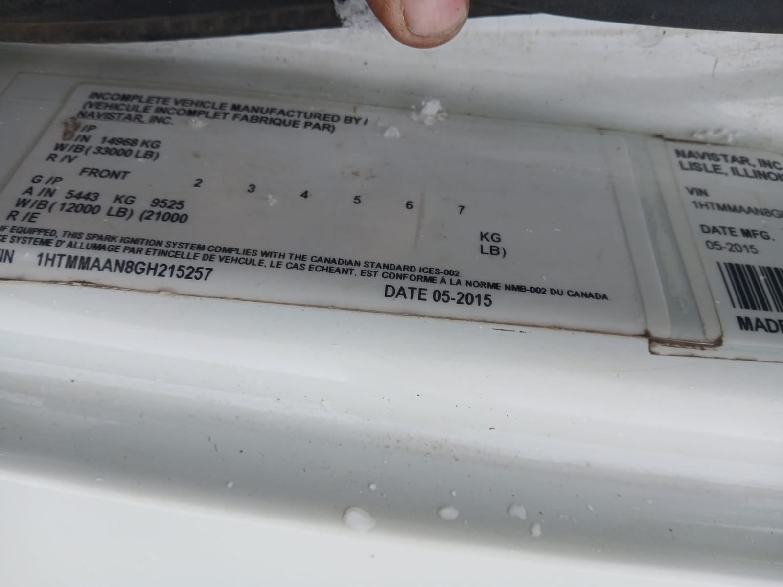 2016 International Durastar 4300 Mechanic Service/Utility Truck with Crane