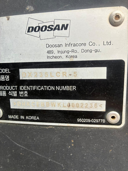 2020 Doosan DX235LCR-5 Excavator