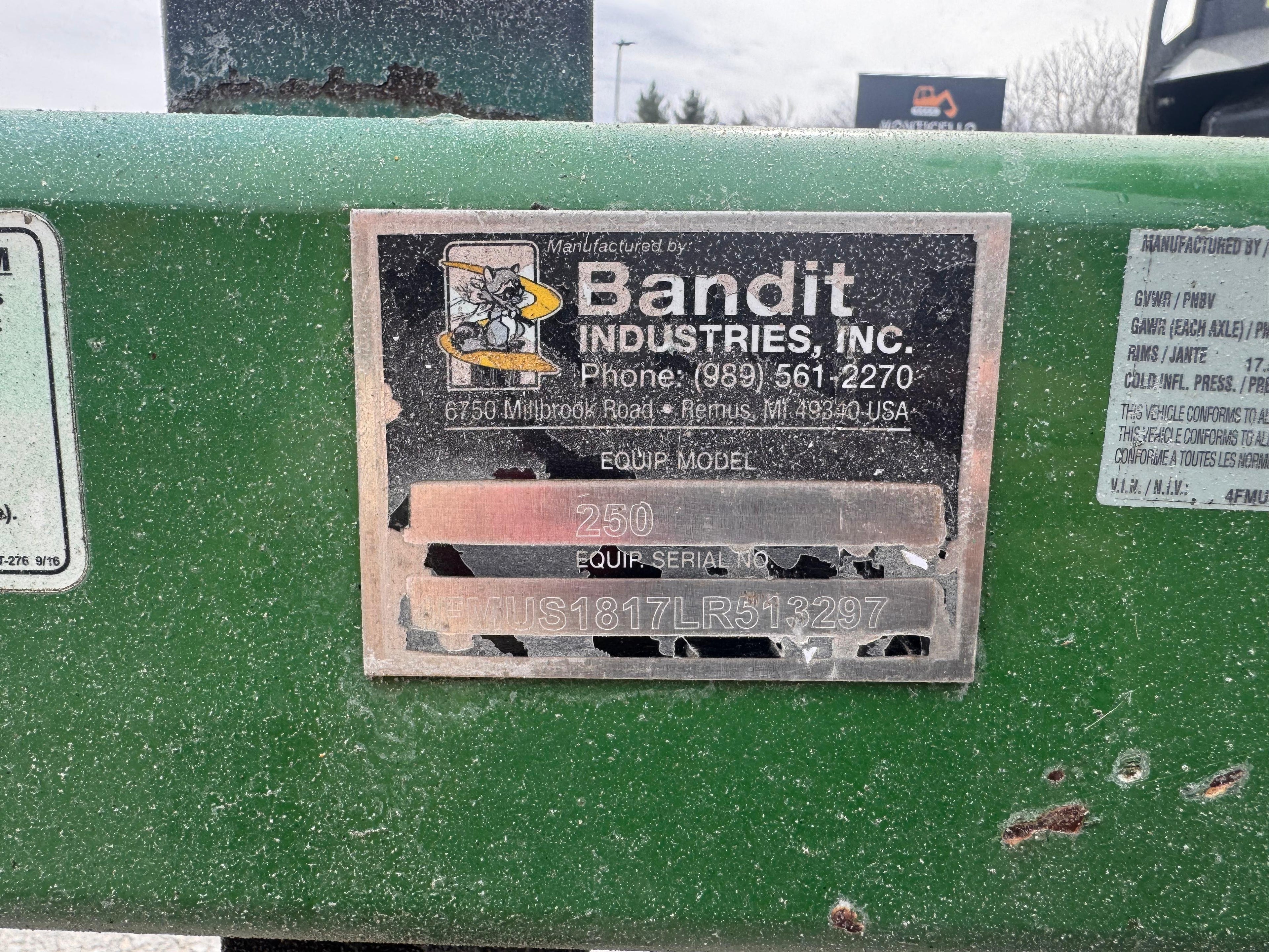 2020 Bandit 250XP Chipper -Towable