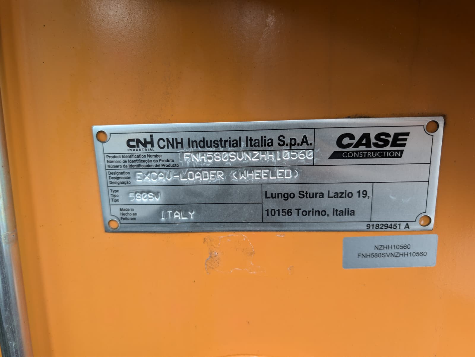 2022 Case 580SV Loader Backhoe