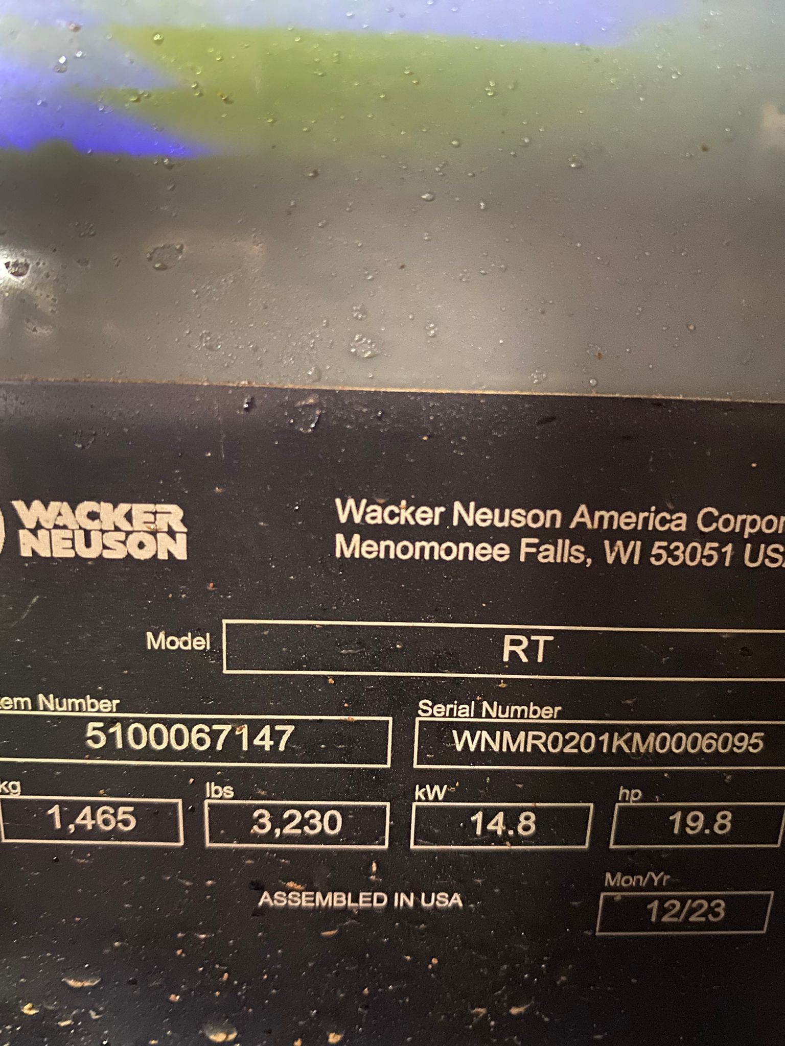 2023 Wacker Neuson RTLx-SC3 Trench Roller