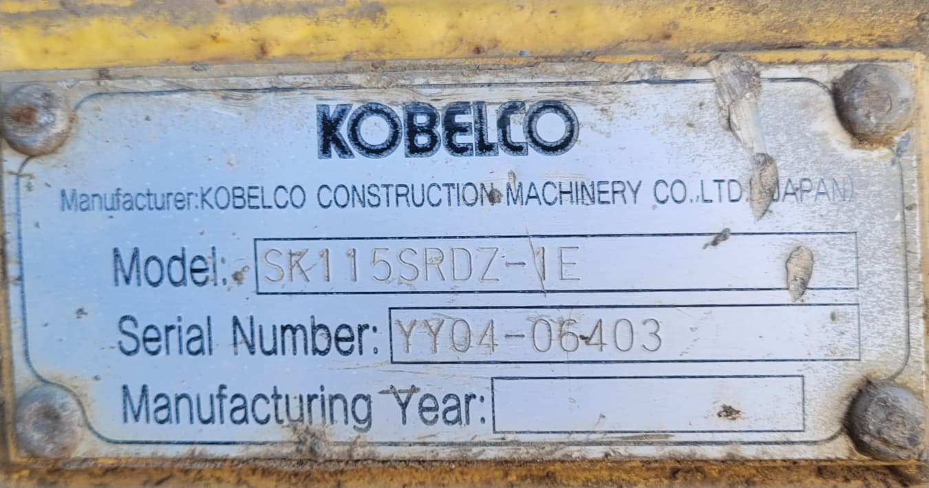 2005 Kobelco SK115SRDZ-1E Excavator