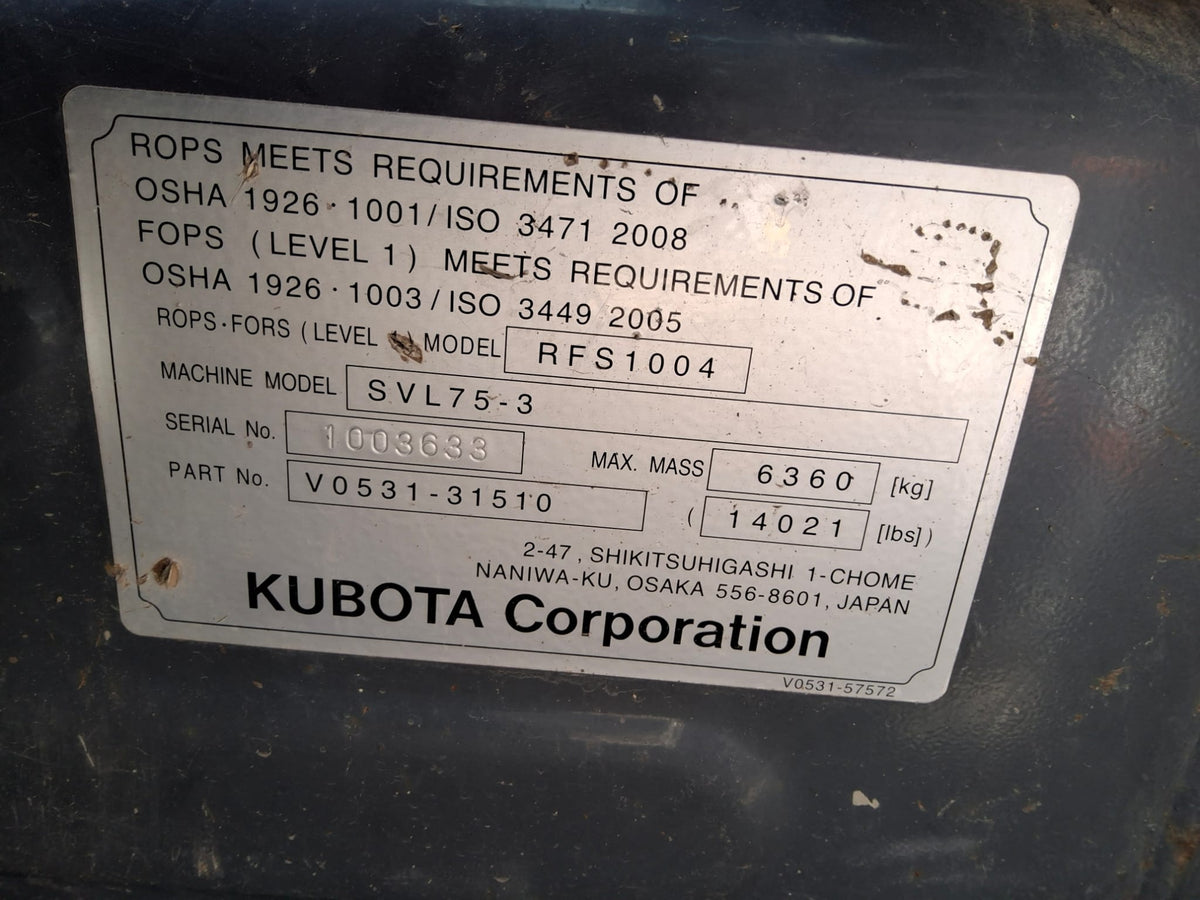2023 Kubota SVL75-3  Track Loader