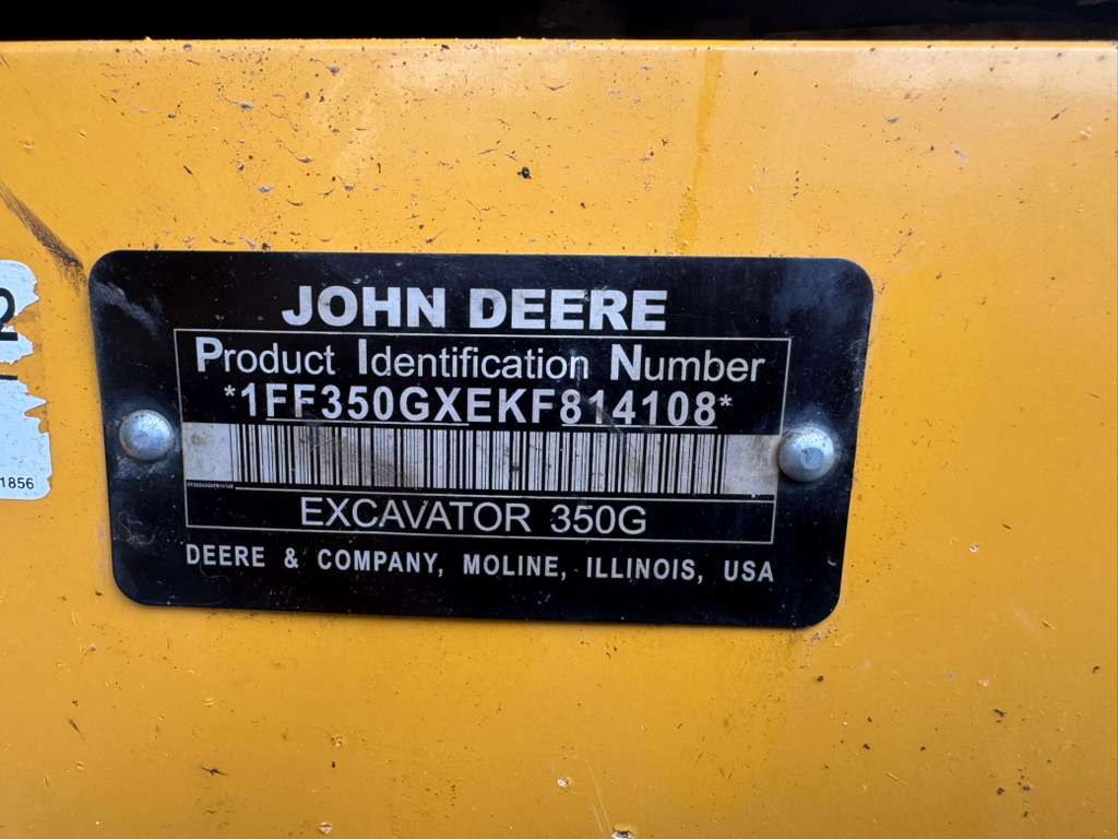 2019 John Deere 350G Excavator