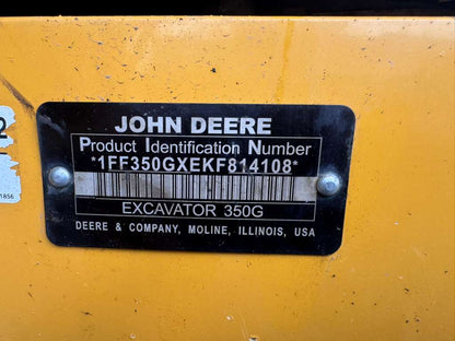 2019 John Deere 350G Excavator