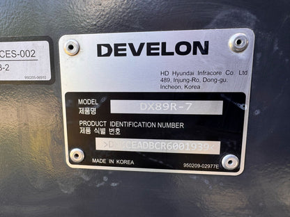 2026 Develon DX89R-7 Mini Excavator