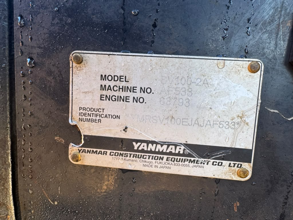 2018 Yanmar SV100-2A Excavator