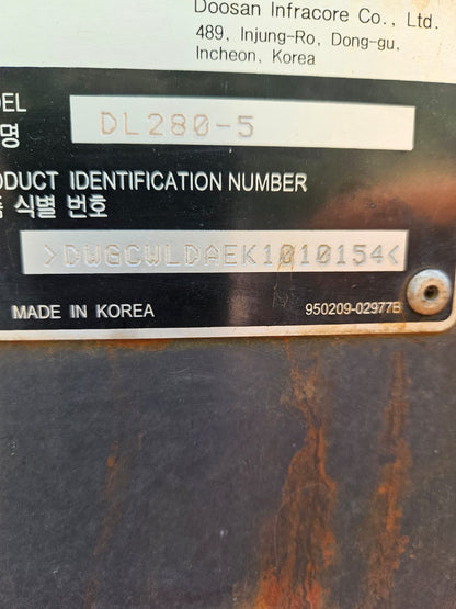 2019 Doosan DL280-5 Wheel Loader