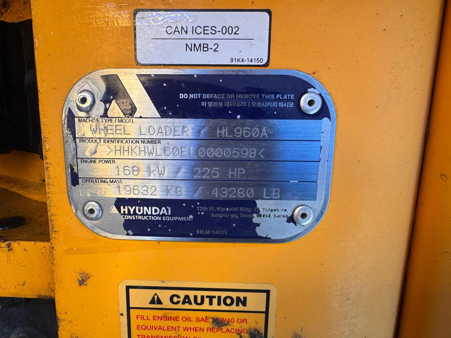 2023 Hyundai HL960A Wheel Loader