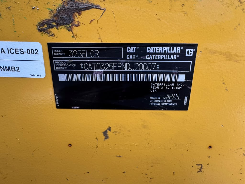 2018 CAT 325F LCR Excavator