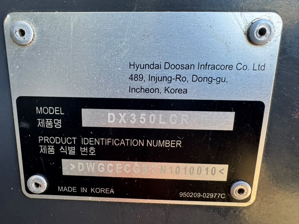2025 Develon DX350LCR-7 Excavator