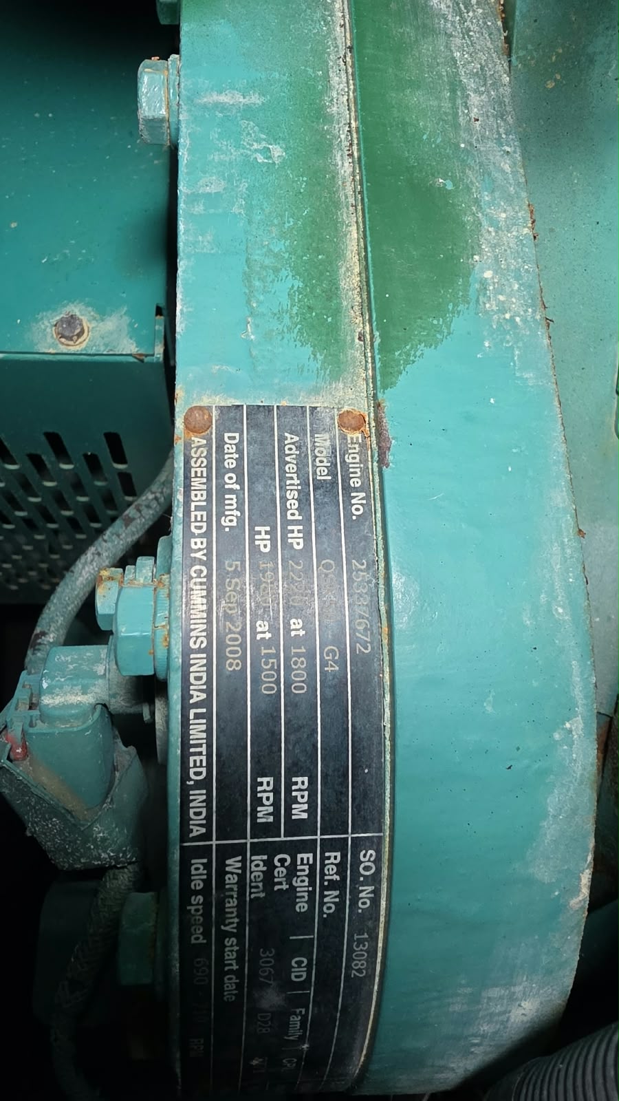 2008 Cummins 1250KW QSK50 Generator