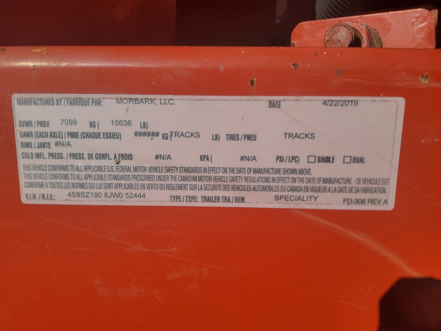 2019 Morbark Beever M18R Self propelled Wood Chipper