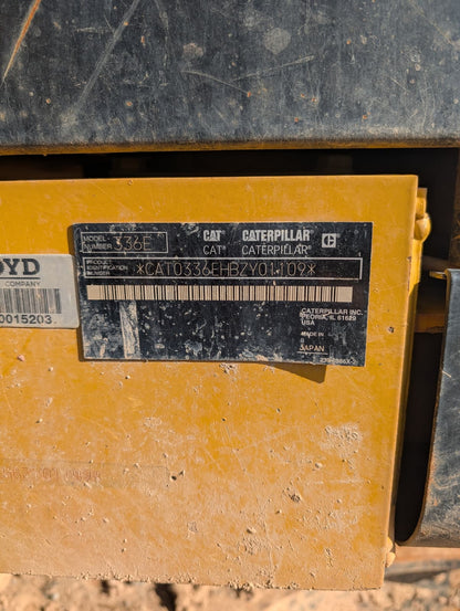 2012 CAT 336EL Excavator