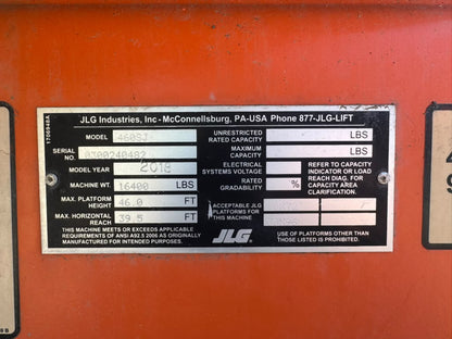 2018 JLG 460SJ Telescopic Boom Lift