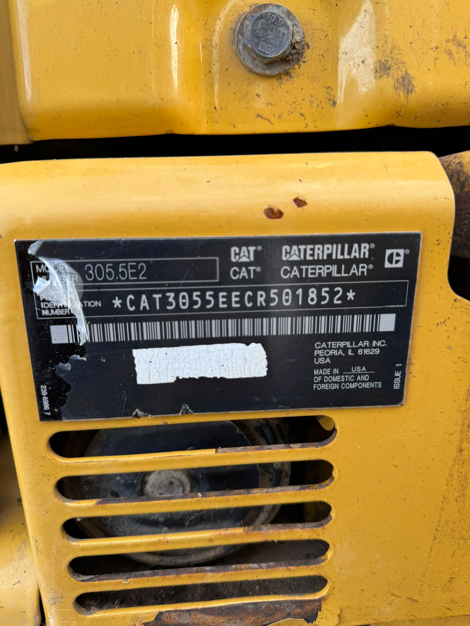 2016 CAT 305.5E2 Mini Excavator