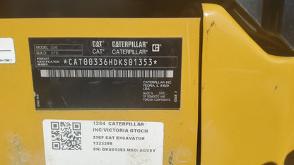 2019 CAT 336 Excavator