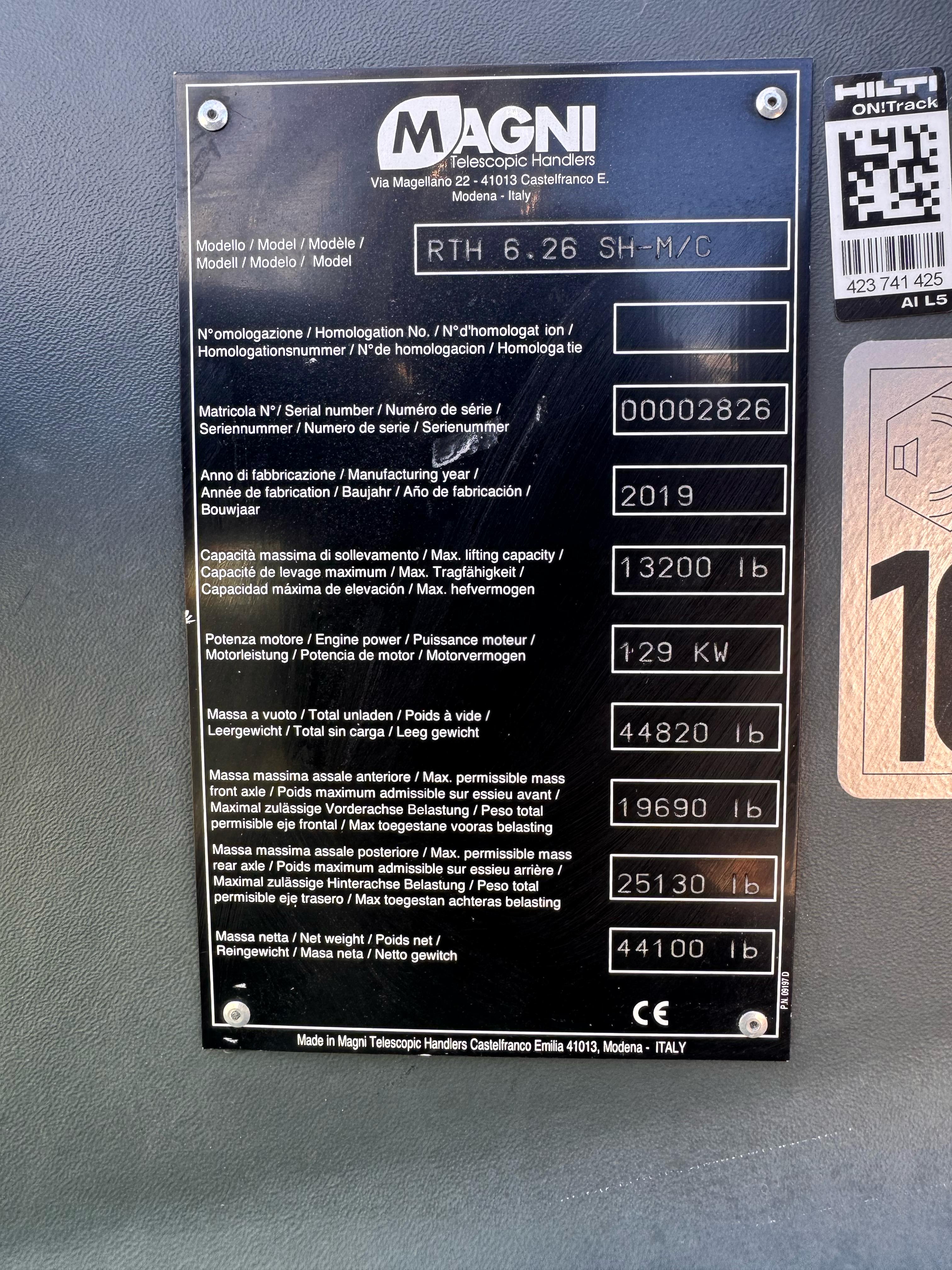 2019 Magni RTH 6.26SH-MC Rotating Telehandler