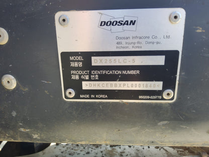 2020 Doosan DX255LC-5 Excavator