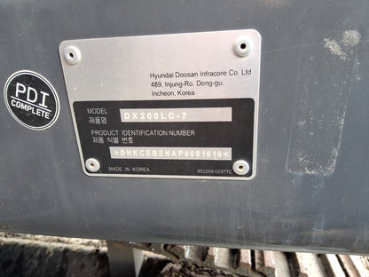 2026 Develon DX200LC-7-US20 Excavator
