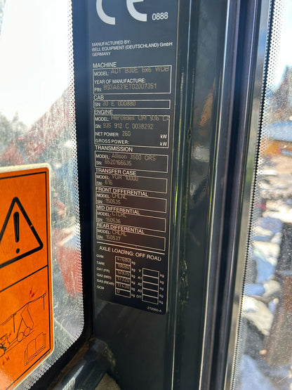 2015 Bell B30E Articulated Haul Truck