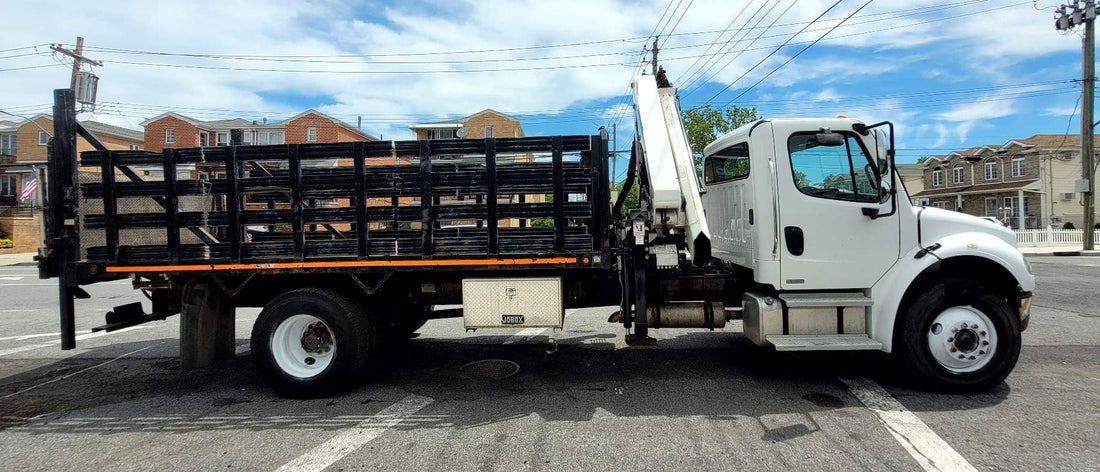 2005 Freightliner M2-106 Flatbed Knuckle Boom Truck With Lift Gate